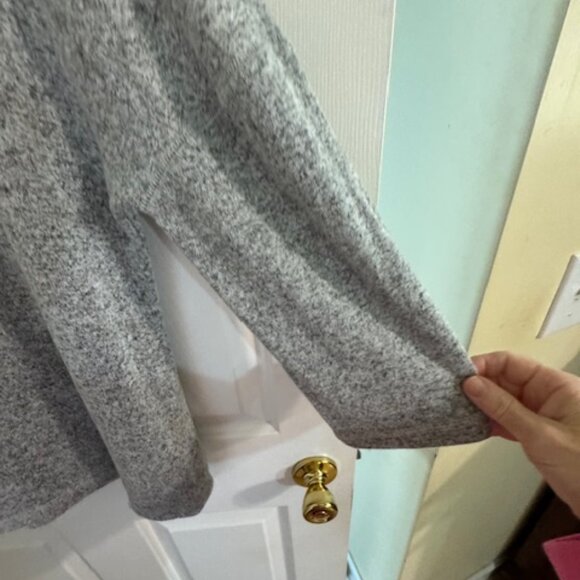 Rustic Thanksgiving Tunic Top - Boho Leopard Print Pumpkin Cozy Lounge Sweater M - Picture 3 of 9